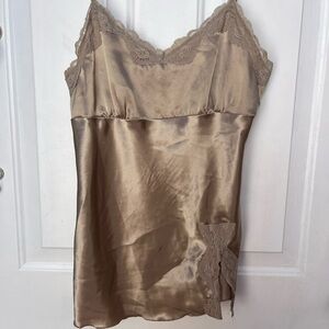 Vintage Y2K self esteem satin lace cami XL